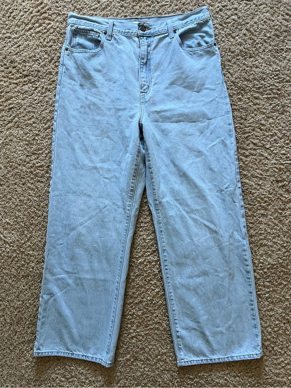 Levi’s High Waisted Light Blue Wash Straight Jeans 32 - Picture 2 of 12